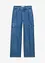Jean cargo droit et loose, taille réglable, bonprix