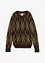 Pull à losanges en fine maille, bonprix
