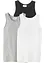 Lot de 3 débardeurs en coton doux  et extensible, bonprix