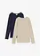 Lot de 2 T-shirts côtelés de grossesse 100% coton, bonprix