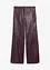 Pantalon large en cuir d’agneau nappa, bonprix