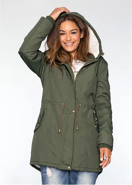 Parka avec polaire peluche, bonprix