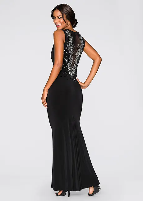 Robe longue avec décolleté dos rehaussé de strass, bonprix