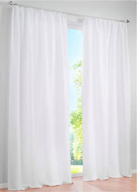 Lot de 2 rideaux en microfibre, bonprix