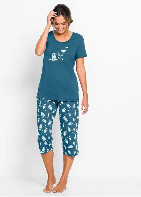 Pyjama avec corsaire et t-shirt, bonprix