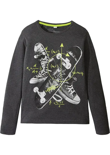 T-shirt manches longues en coton mélangé, bonprix