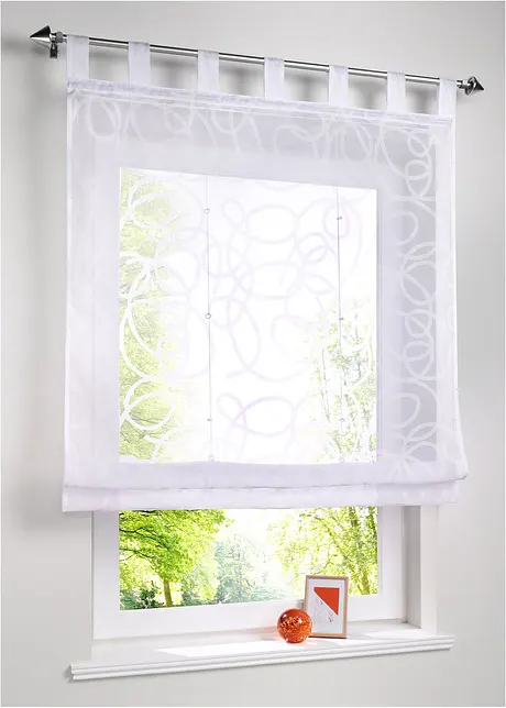 Store bateau transparent avec imprimé et polyester, bonprix