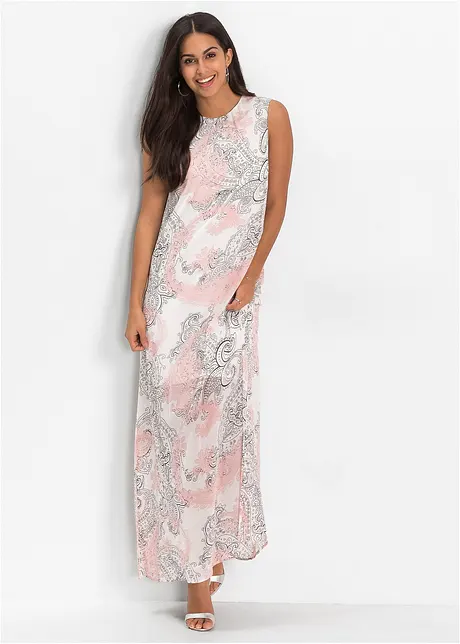 Robe longue estivale en chiffon, bonprix