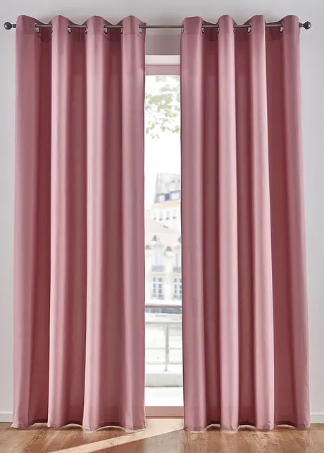 Lot de 2 rideaux en microfibre facile d’entretien, bonprix