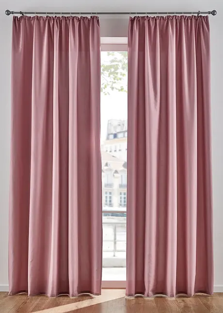 Lot de 2 rideaux en microfibre, bonprix