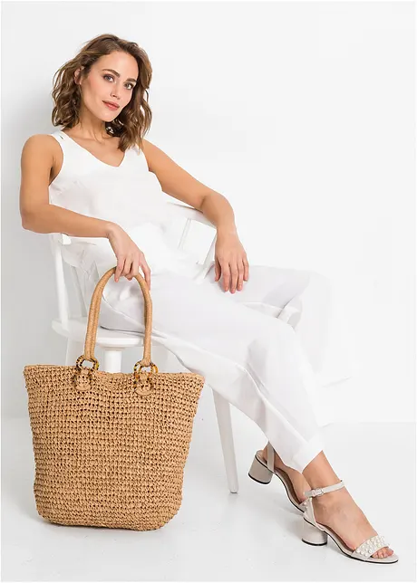 Cabas en paille, bonprix