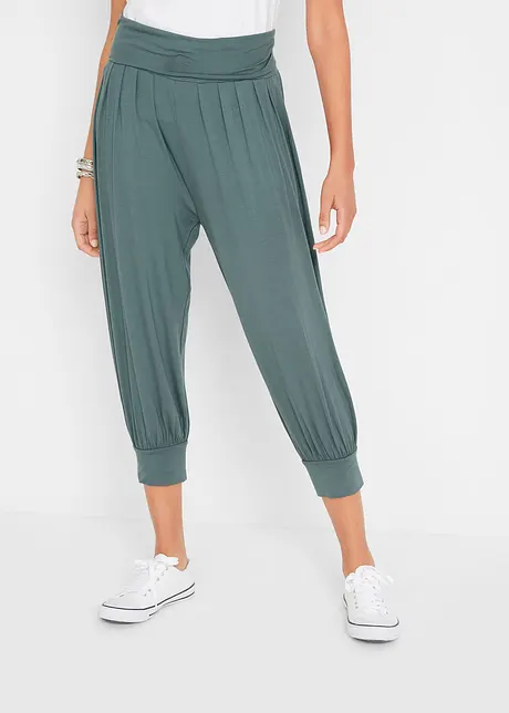 Pantalon sarouel à taille confortable, longueur 3/4, bonprix