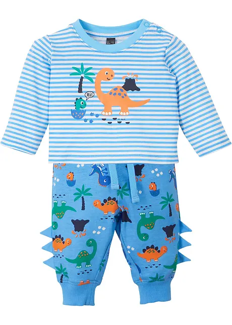 T-shirt manches longues et pantalon sweat bébé (Ens. 2 pces.) coton, bpc bonprix collection