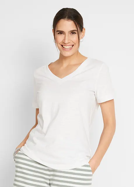 T-shirt col V, bonprix