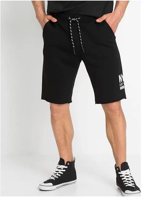 Bermuda en molleton avec bordures à cru, bonprix
