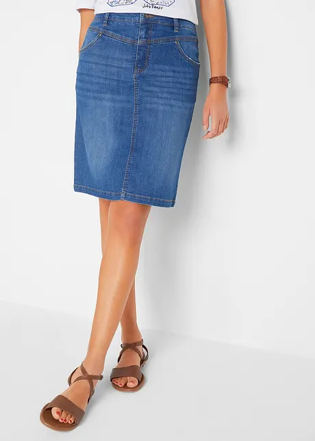 Jupe en jean stretch, bonprix