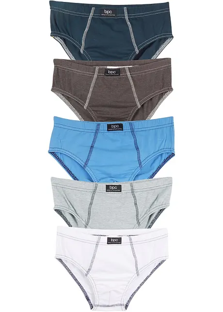 Lot de 5 slips garçon en coton, bonprix