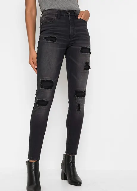 Jean Skinny avec effets déchirés, RAINBOW