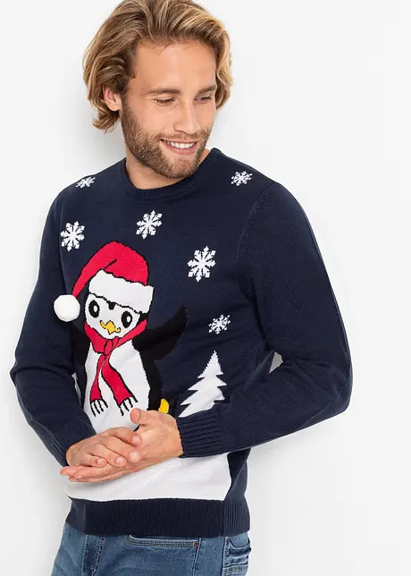 Pull avec motif de Noël, bonprix