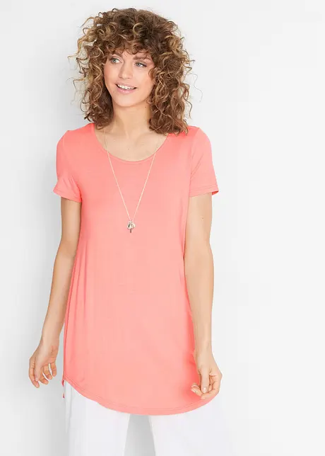 T-shirt long en viscose douce, bonprix