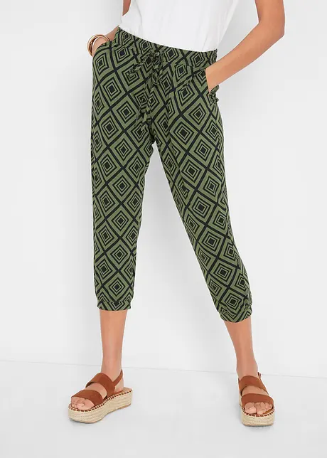 Pantalon 3/4 imprimé, bonprix