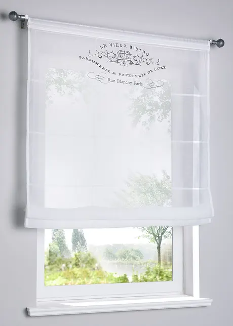 Store bateau transparent avec broderie, bonprix