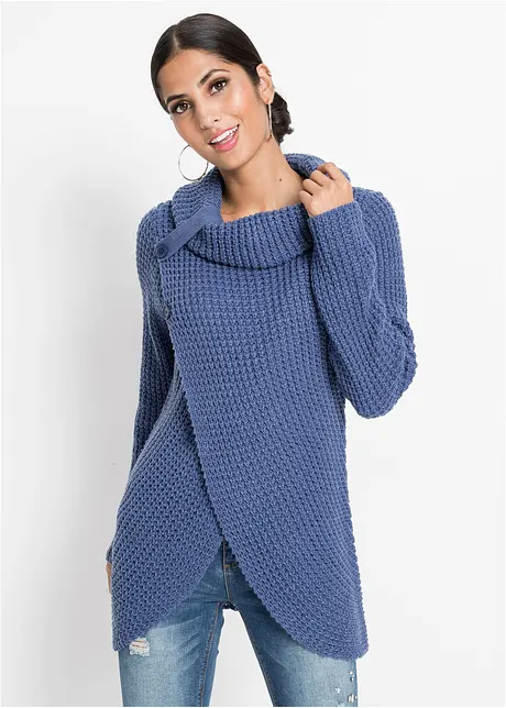 Pull en maille avec boutons, bonprix