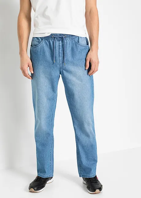 Lot de 2 jeans à taille élastiquée Classic Fit en denim estival, bonprix