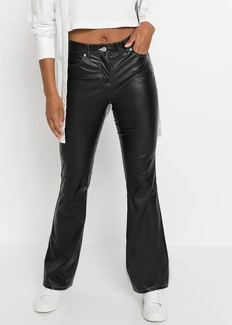 Pantalon évasé avec coutures contrastantes, bonprix