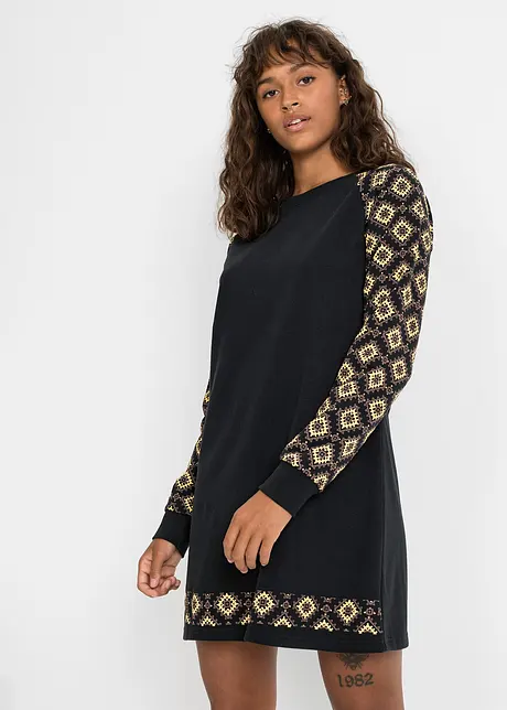 Robe sweat à imprimé, bonprix