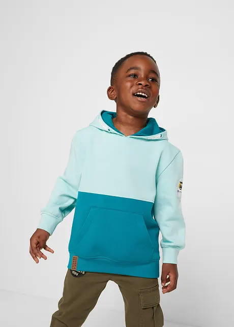 Sweat-shirt à capuche en coton mélangé doux, bonprix