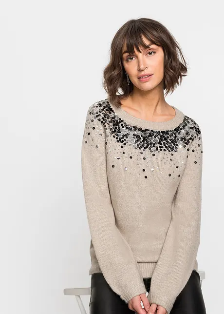 Pull à paillettes, bonprix