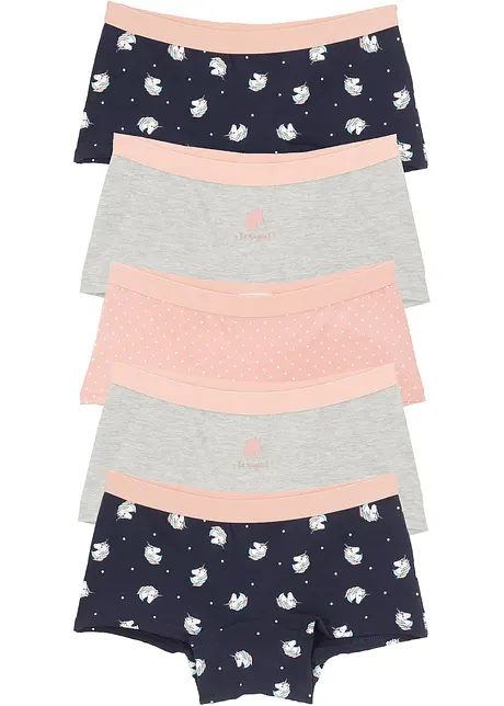 Lot de 5 culottes fille, bonprix