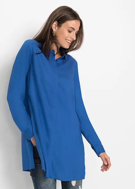 Chemisier long en viscose fluide fendu sur les côtés, bonprix