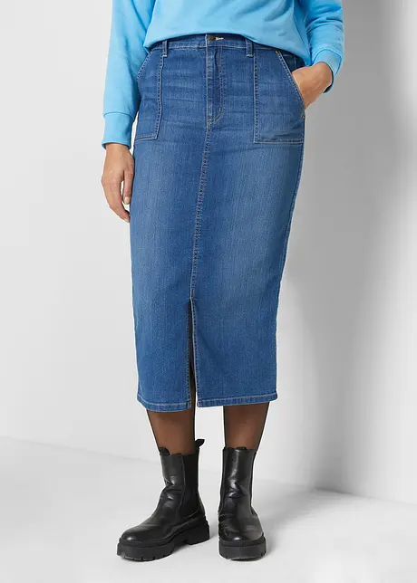 Jupe en jean extensible, bonprix