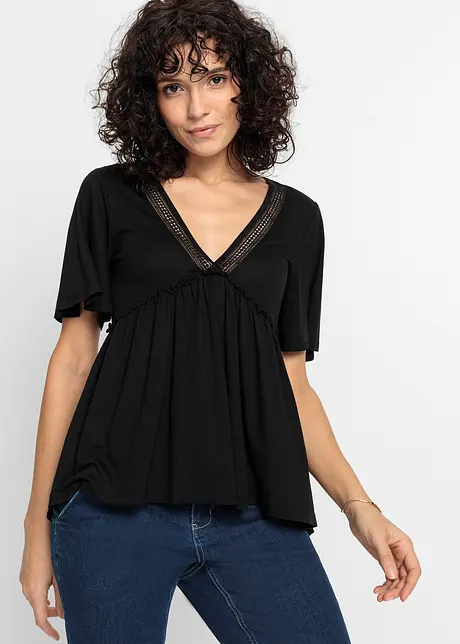 T-shirt bohème à dentelle, BODYFLIRT