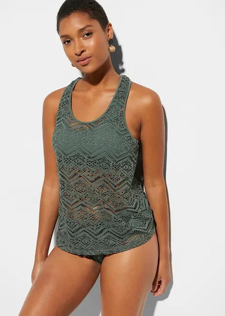 Tankini (ens. 2 pces) en dentelle, bonprix