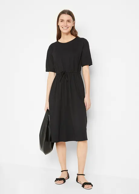 Robe en coton , longueur genou, avec élastique à la taille et poches, bonprix