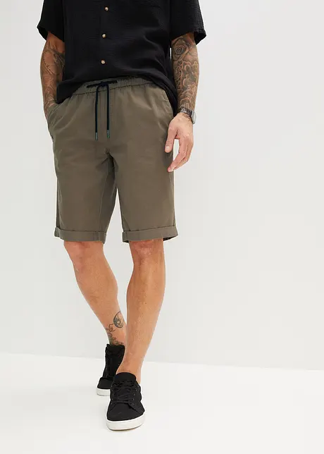 Bermuda 100% coton à taille élastiquée, Regular, bonprix