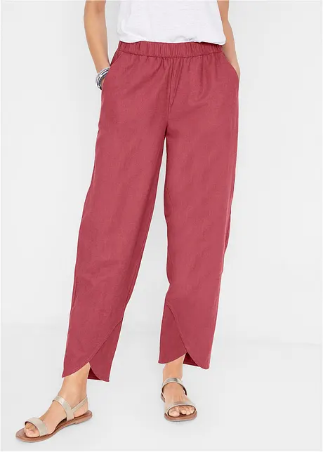 Pantalon 3/4 en léger lin mélangé, bonprix