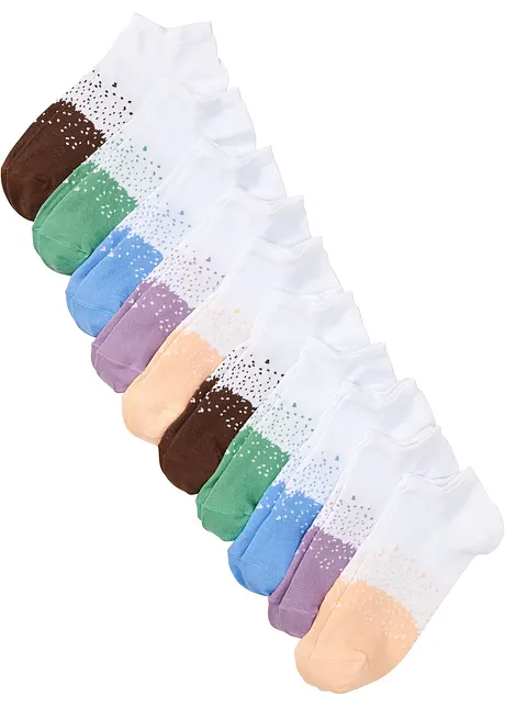 Lot de 10 socquettes avec coton, bonprix