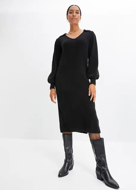 Robe en maille midi, bonprix