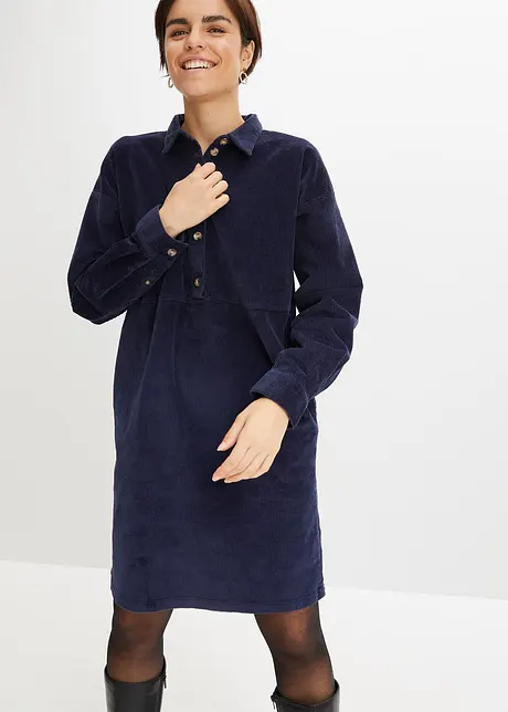 Robe en velours côtelé extensible, bonprix