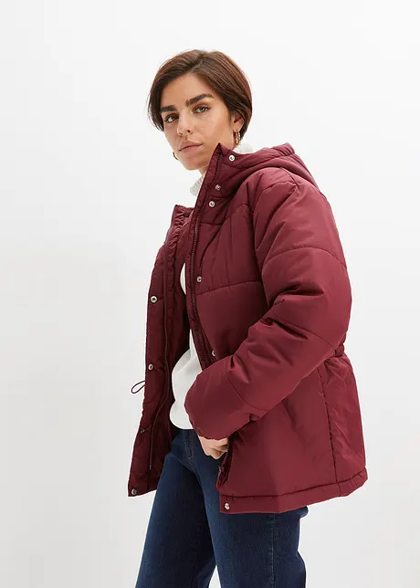 Veste matelassée raccourcie avec capuche et taille réglable, bonprix