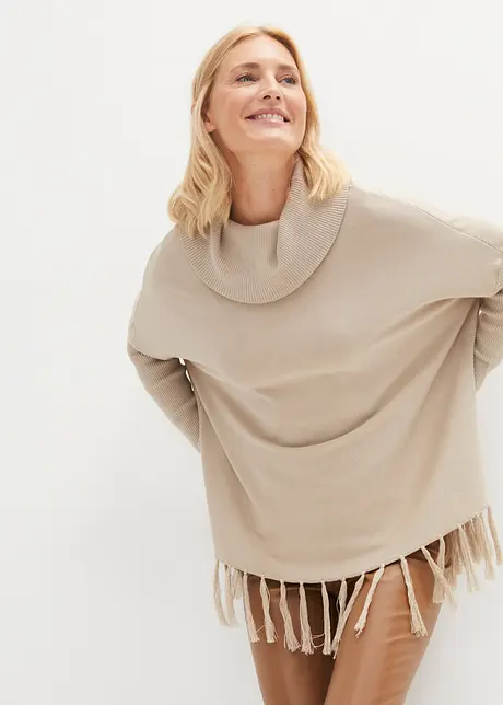 Pull avec franges à la base, bonprix