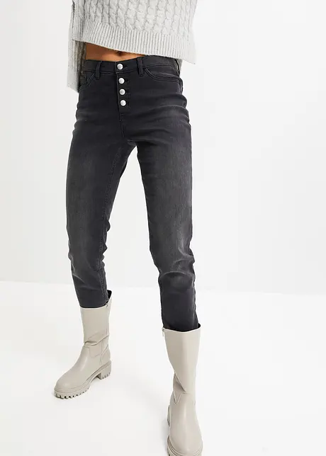 Jean thermique boyfriend taille mi-haute avec intérieur doux, bonprix