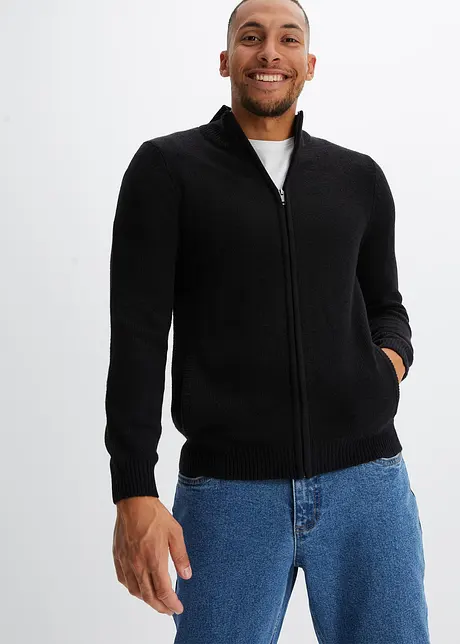 Gilet zippé en maille, bonprix