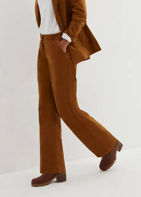 Pantalon en velours côtelé, style Marlène, bonprix