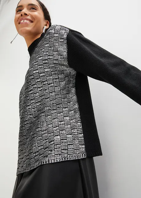 Pull en maille avec imprimé brillant, RAINBOW
