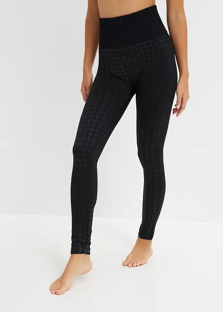 Legging thermo sans couture avec intérieur doux et motif pied-de-poule, bonprix